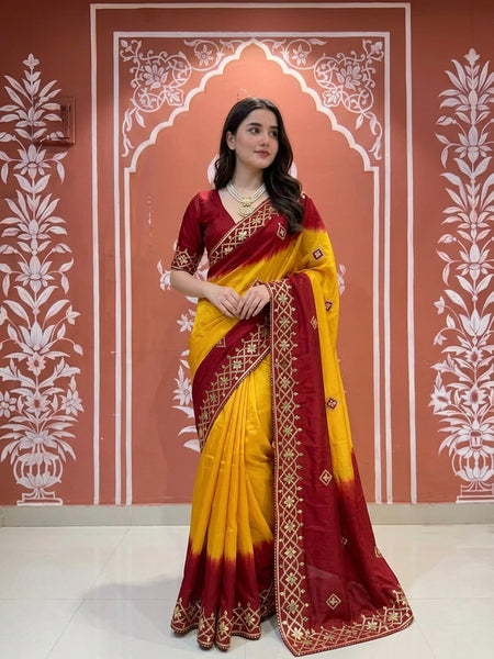 Pure Upada Silk Gota Saree