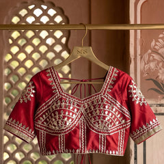 Gota Patti Gazi Silk Blouse