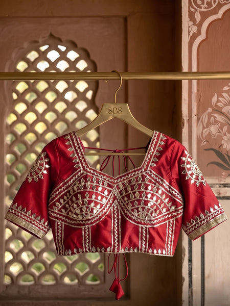 Gota Patti Gazi Silk Blouse