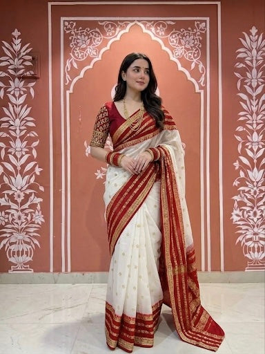 VISCOS GEORGETTE DOUBLE SHADE SAREE