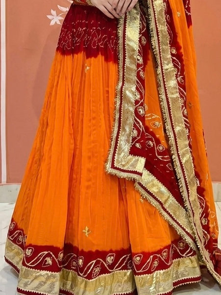 Rajasthani Gota Patti Peeliya Lehenga