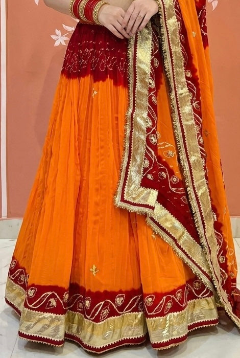 Rajasthani Gota Patti Peeliya Lehenga