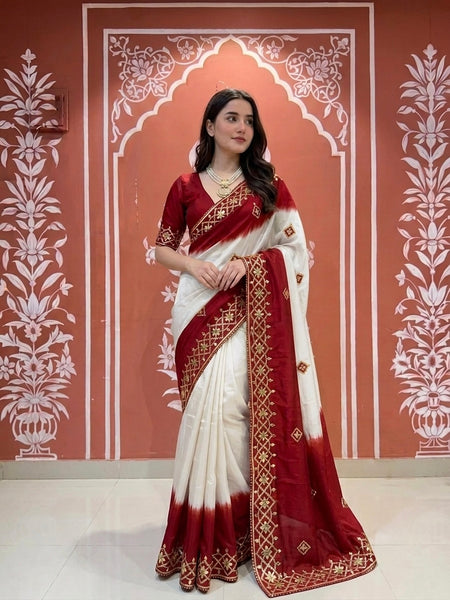 Pure Upada Silk Gota Saree