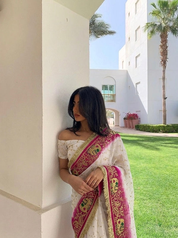 Georgette Zari Saree