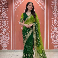 ROYAL GEORGETTE KACHI PATTI SAREE