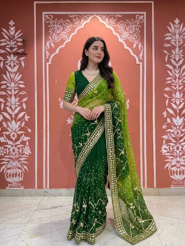 ROYAL GEORGETTE KACHI PATTI SAREE