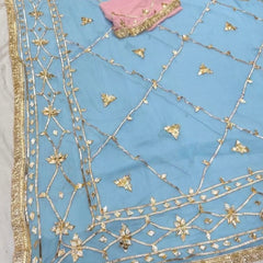 Gota Jal semi chiffon Saree
