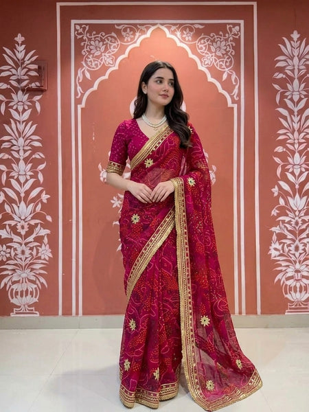 Bandhej Saree