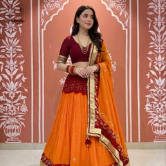 Rajasthani Gota Patti Peeliya Lehenga
