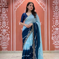 Chinon Leheriya Gota Patti Saree