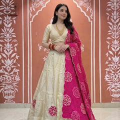Cosmos Tissue Gota Patti Lehenga