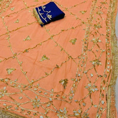 Gota Jal semi chiffon Saree