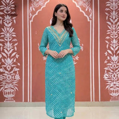 Leheriya Handwork Kurti