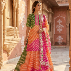 KOTA DORIYA SKIRT WITH KURTI AND DUPATTA