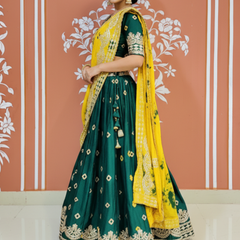SHIBORI BHANDEJ GOTA PATTI LEHENGA
