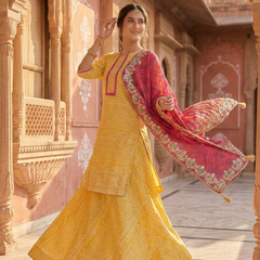 KOTA DORIYA SKIRT WITH KURTI AND DUPATTA