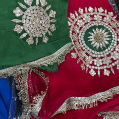 Pure Chifon mandana Kacchi patti Saree