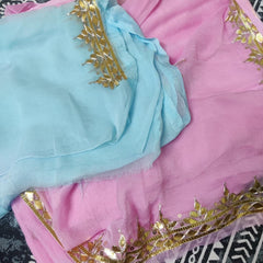 Semi Chiffon Bhandej Saree