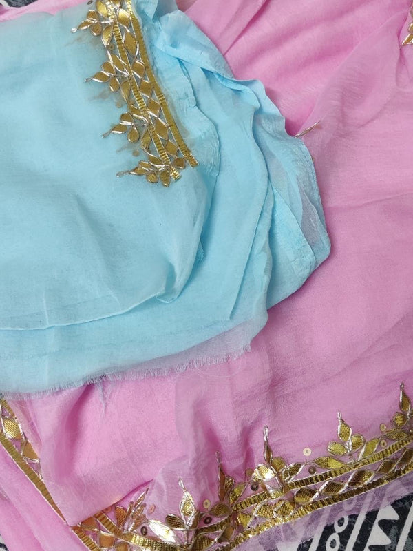 Semi Chiffon Bhandej Saree