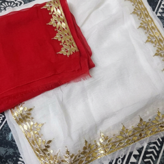Semi Chiffon Bhandej Saree