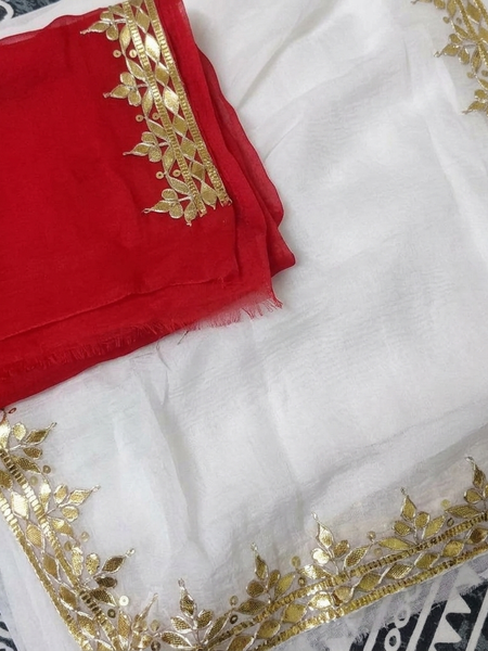 Semi Chiffon Bhandej Saree