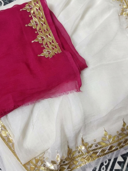 Semi Chiffon Bhandej Saree