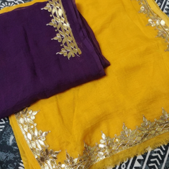 Semi Chiffon Bhandej Saree