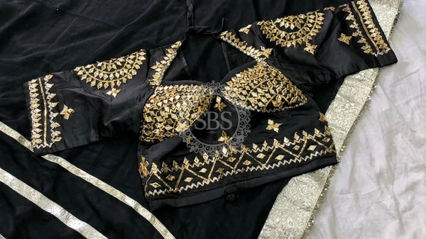 Aangi Blouse Gota lappa saree