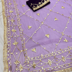 Gota Jal semi chiffon Saree
