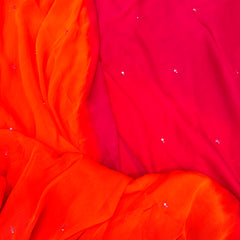 Small mirror work Saree