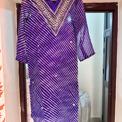 Leheriya Handwork Kurti