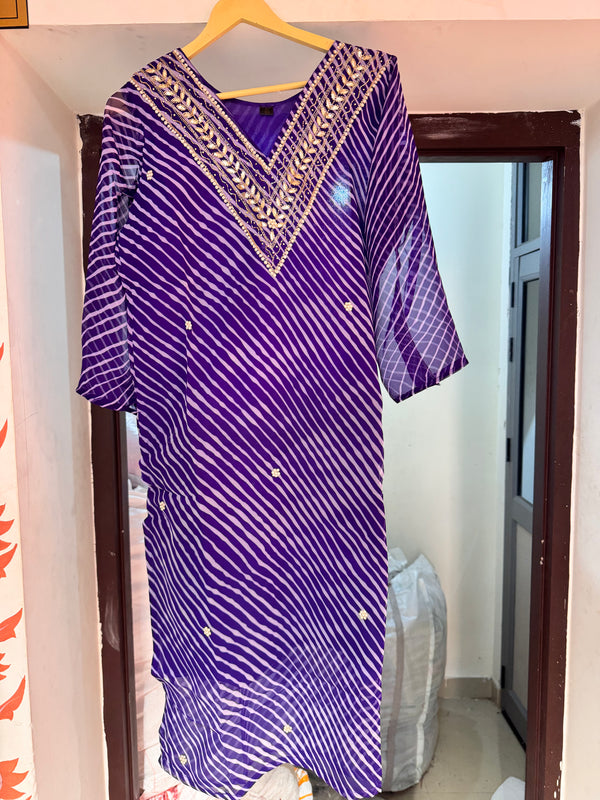 Leheriya Handwork Kurti