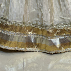 PURE VISCOS KHADDI GEORGETTE DUPATTA WITH TISSUE LEHENGA