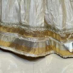 PURE VISCOS KHADDI GEORGETTE DUPATTA WITH TISSUE LEHENGA