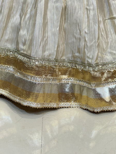 PURE VISCOS KHADDI GEORGETTE DUPATTA WITH TISSUE LEHENGA