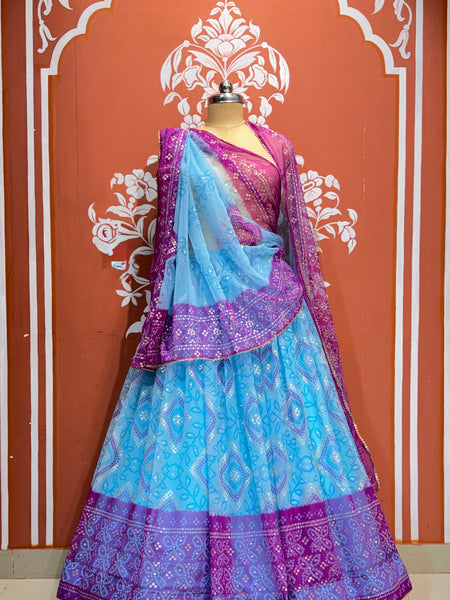 ROYAL GEORGETTE LIGHTWEIGHT FLARED LEHENGA