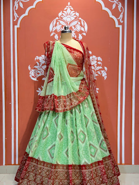 ROYAL GEORGETTE LIGHTWEIGHT FLARED LEHENGA
