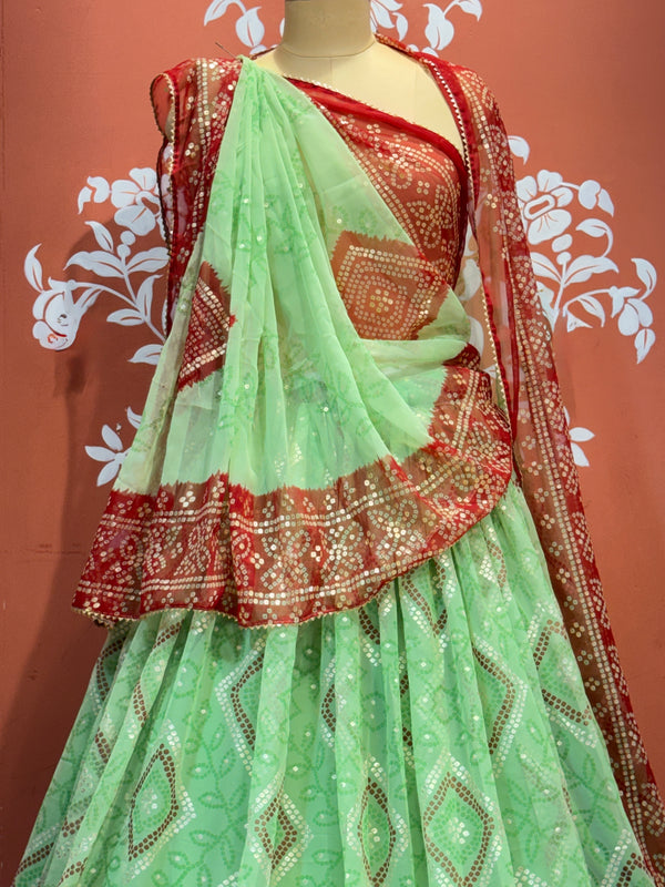 ROYAL GEORGETTE LIGHTWEIGHT FLARED LEHENGA