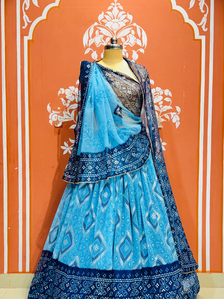 ROYAL GEORGETTE LIGHTWEIGHT FLARED LEHENGA