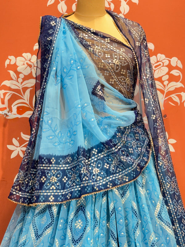 ROYAL GEORGETTE LIGHTWEIGHT FLARED LEHENGA