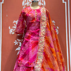 KOTA DORIYA SKIRT WITH KURTI AND DUPATTA
