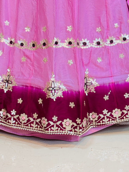 CHINON AARI GOTA PATTI WORK SHADED LEHENGA