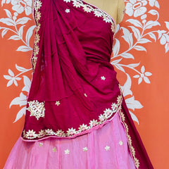 CHINON AARI GOTA PATTI WORK SHADED LEHENGA