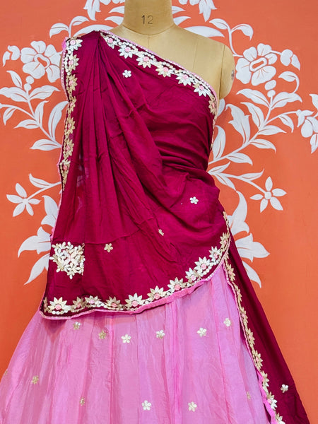 CHINON AARI GOTA PATTI WORK SHADED LEHENGA