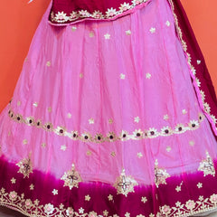 CHINON AARI GOTA PATTI WORK SHADED LEHENGA