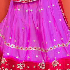 CHINON AARI GOTA PATTI WORK SHADED LEHENGA