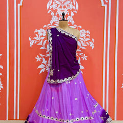 CHINON AARI GOTA PATTI WORK SHADED LEHENGA