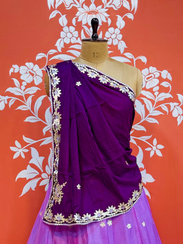 CHINON AARI GOTA PATTI WORK SHADED LEHENGA
