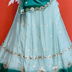 CHINON AARI GOTA PATTI WORK SHADED LEHENGA