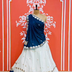 CHINON AARI GOTA PATTI WORK SHADED LEHENGA